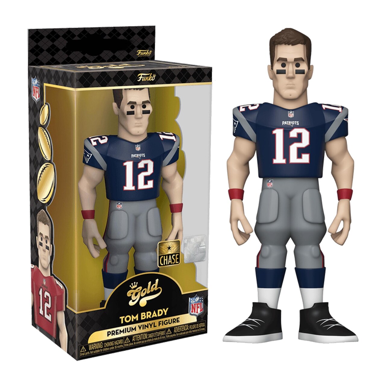 New England Patriots NFL Funko Gold 5 Inch Vinyl Figure | Tom Brady Chase